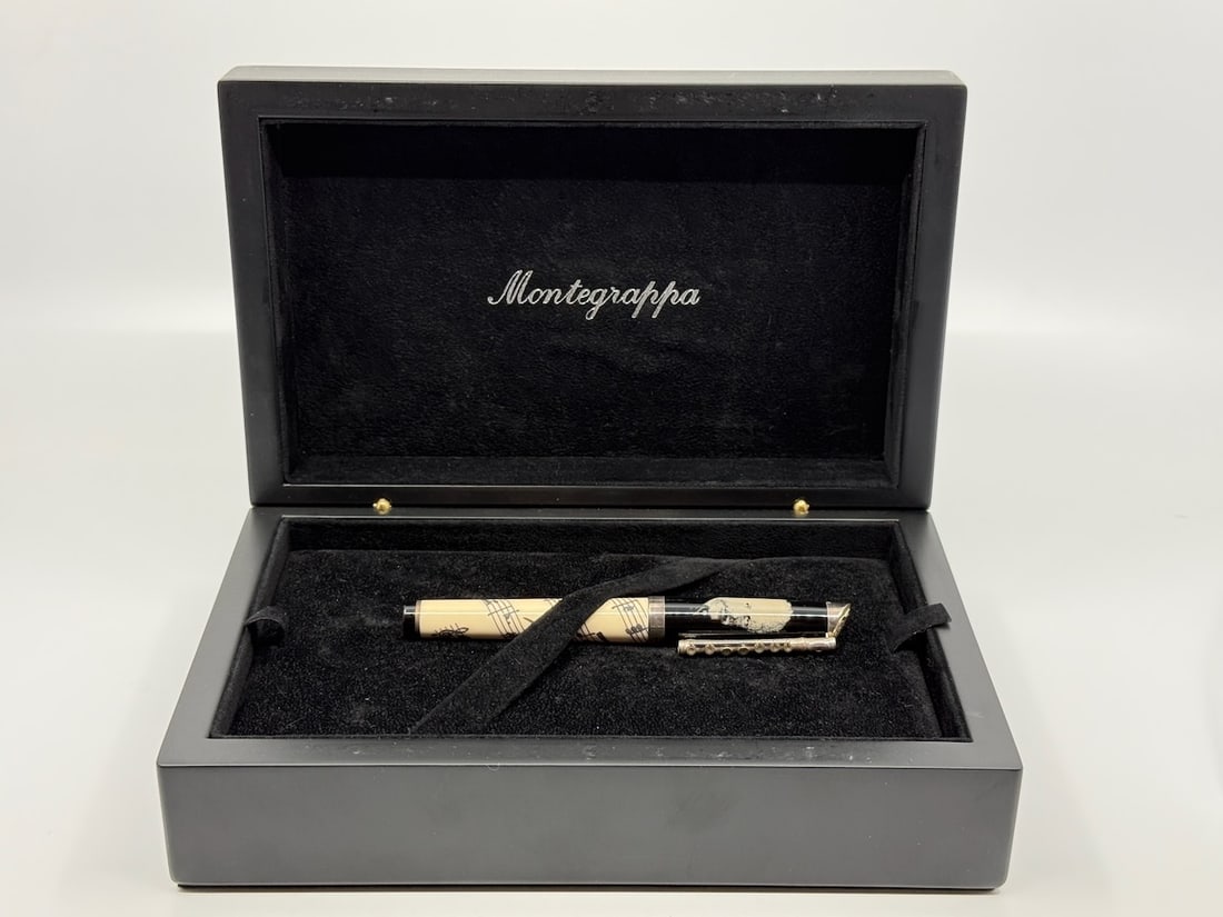 Montegrappa Limited Edition Tchaikovsky White Swan Sterling Silver Fountain Pen: Produced as a tribute to the legendary Russian composer Pyotr Ilyich Tchaikovsky. This elegant writing instrument is one of only 125 examples produced, each individually numbered. This pen is number 0
