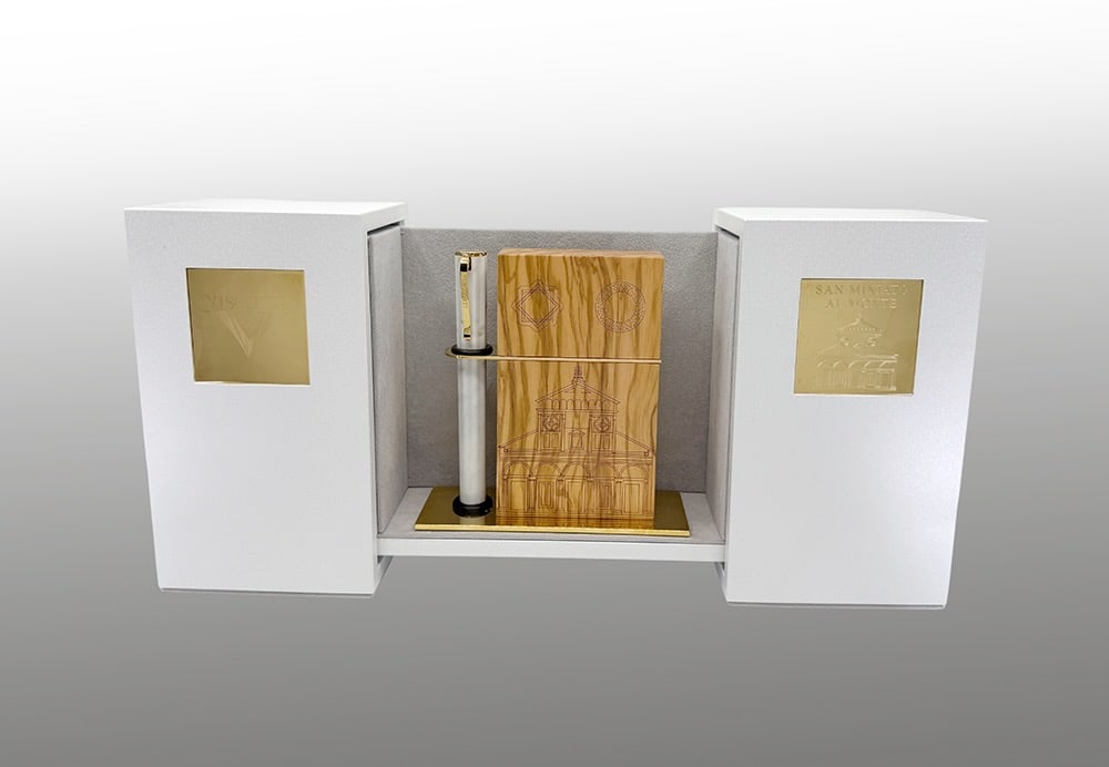 Visconti San Miniato al Monte Limited Edition Fountain Pen: No. 123/155. Created to commemorate the millennium celebration of the historic Basilica of San Miniato al Monte in Florence, which concluded on April 27, 2019. Often referred to as “The Pen of a Tho