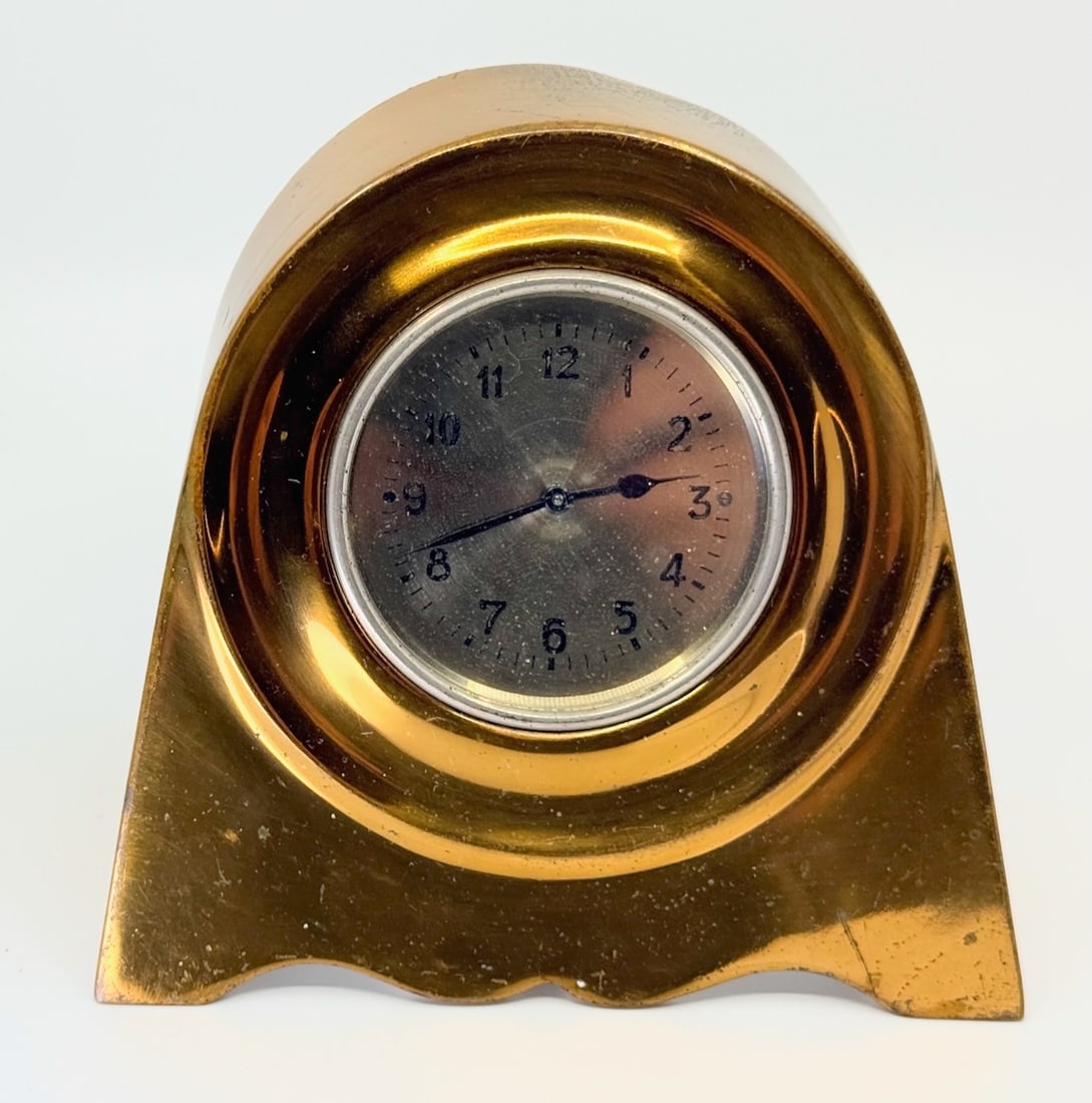 1940's Art Deco Brass Table Clock (1 of 3)