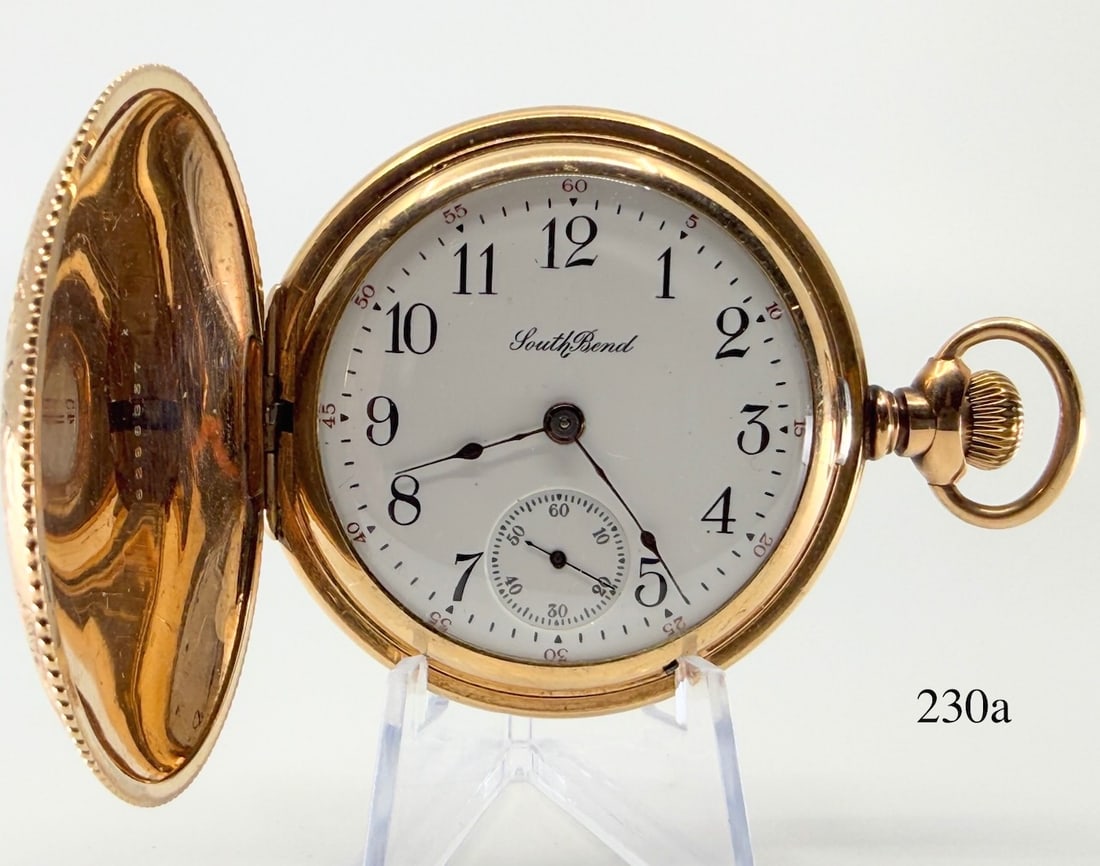 South Bend 346 Pocket Watch: 18s, 17j, L.S., no. 559422, H.C. case no.6286357, less than 2000 known. C1909