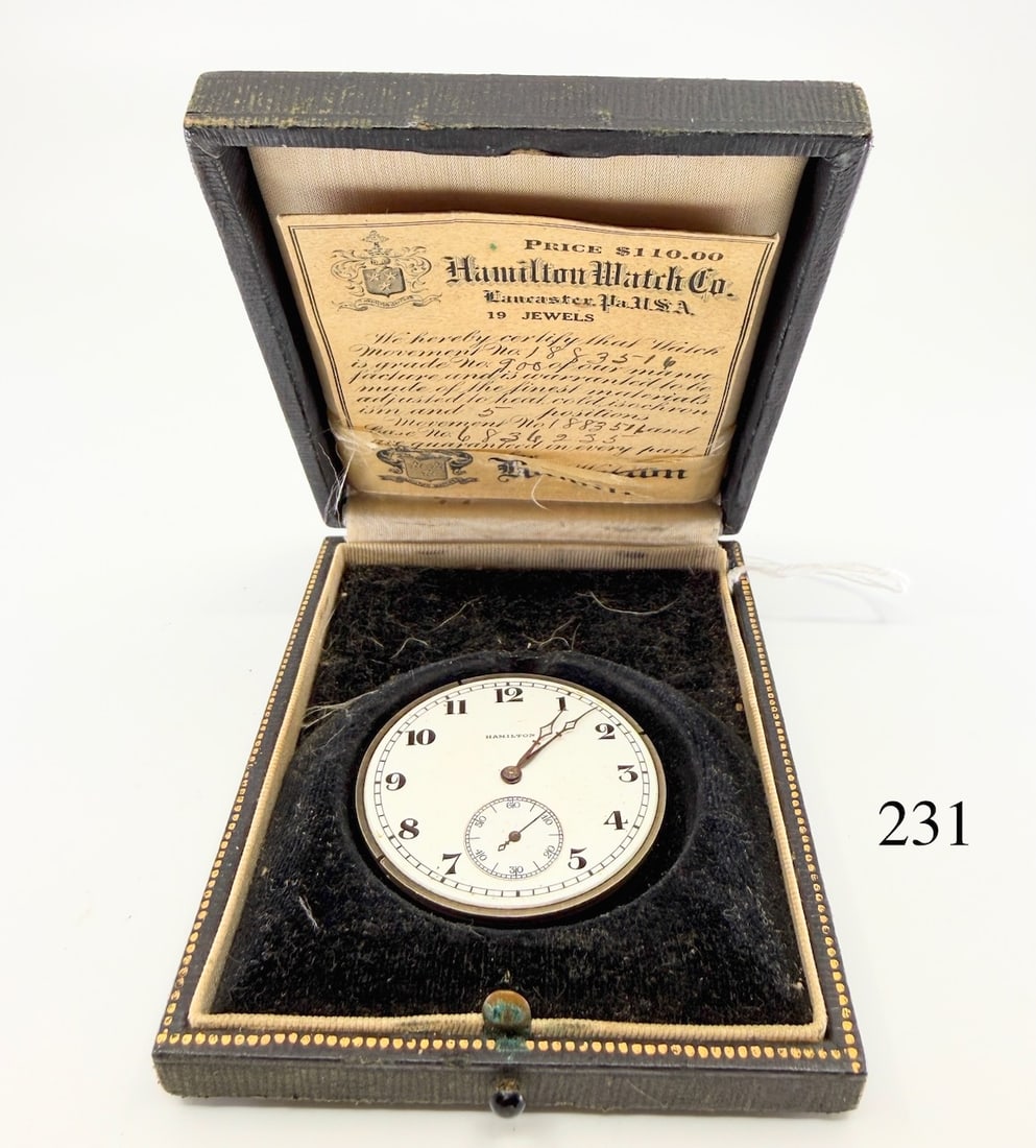 Hamilton 900 Watch Movement Only: 19j, no. 1883516 Movement only, w/box and paper