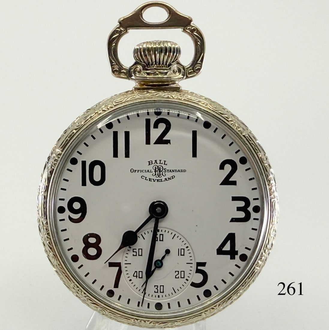 Hamilton "Ball" 999B "ORRS" Pocket Watch: 16s, 21j, adj. 6 pos., no. 1B8517, Wadsworth 14k G.F. case #104 no. 7228555. Total Weight 94.4g