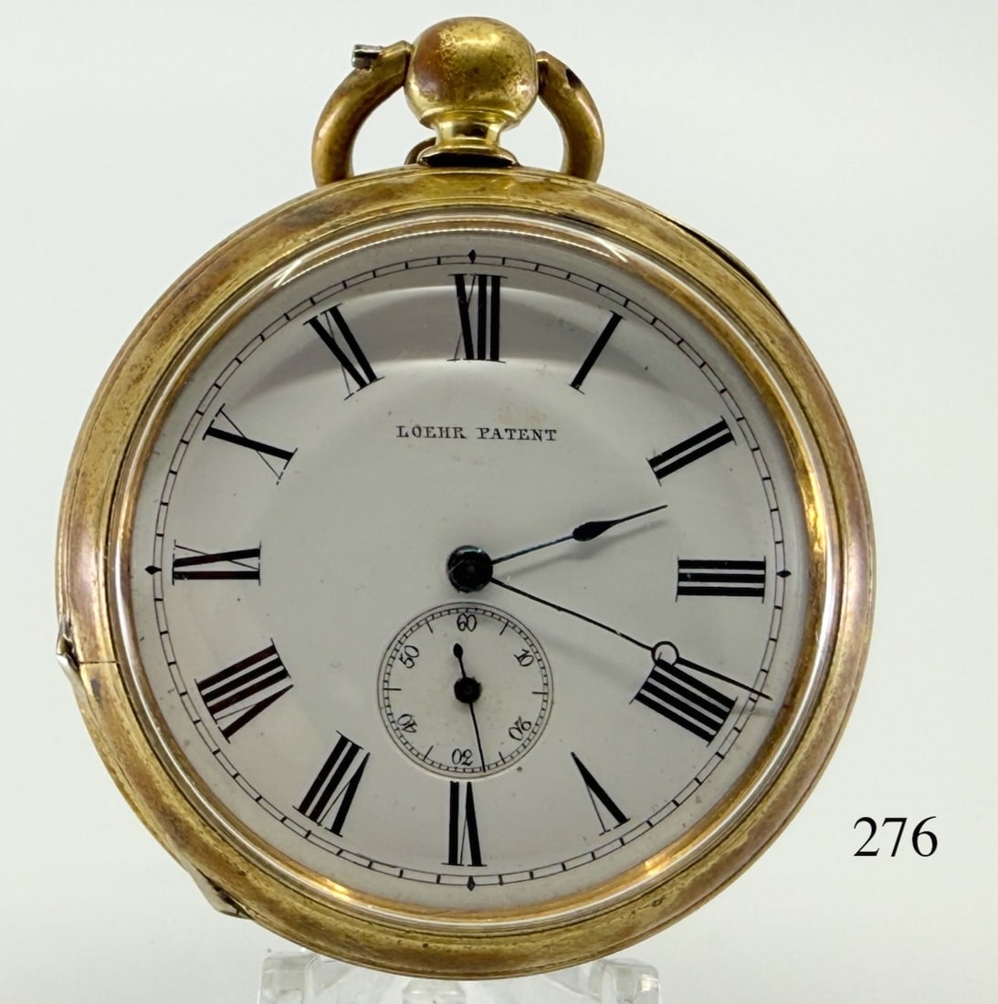 Von Loehrs "Perpetual" Auto Pocket Watch: K.W., self winding, rare glass back, no. 479