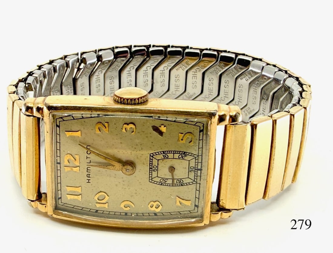Hamilton "Myron" Wristwatch: 17j, g.f., aux-second, c1941