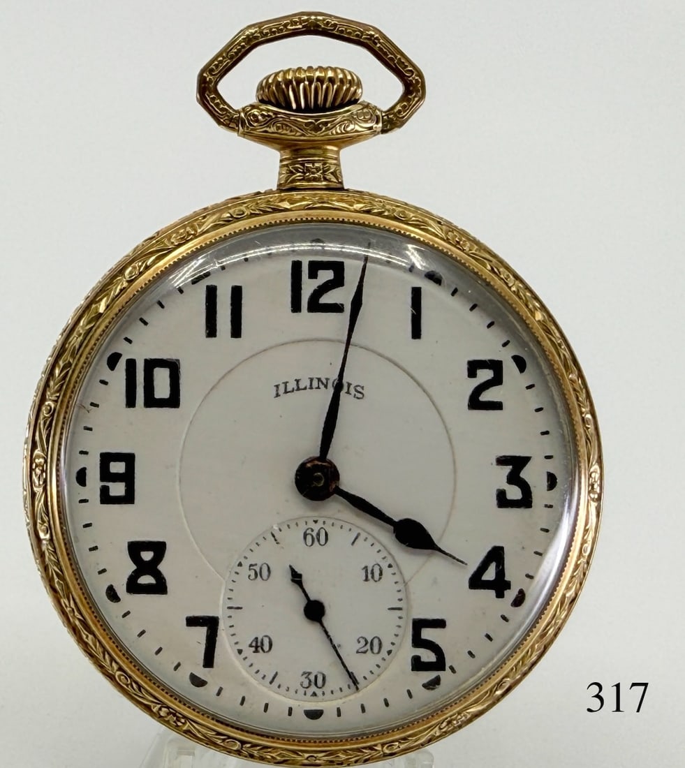 Illinois "The Garland" Pocket Watch: 16s, 17j, gcw, adj., D.R., no. 4717290, Star case no. 5782582