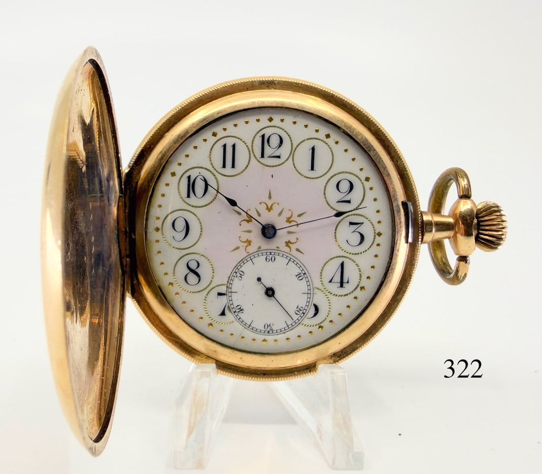 American Waltham H.C. Pocket Watch: 16s, 15j, no. 1067258, Commander Illinois case no. 1711714
