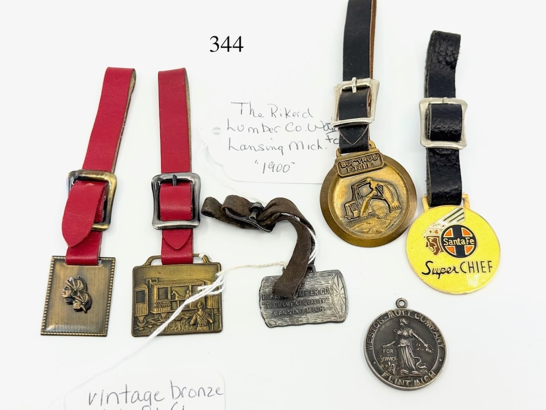 Group of Watch Fobs: 6 Total. One lot.