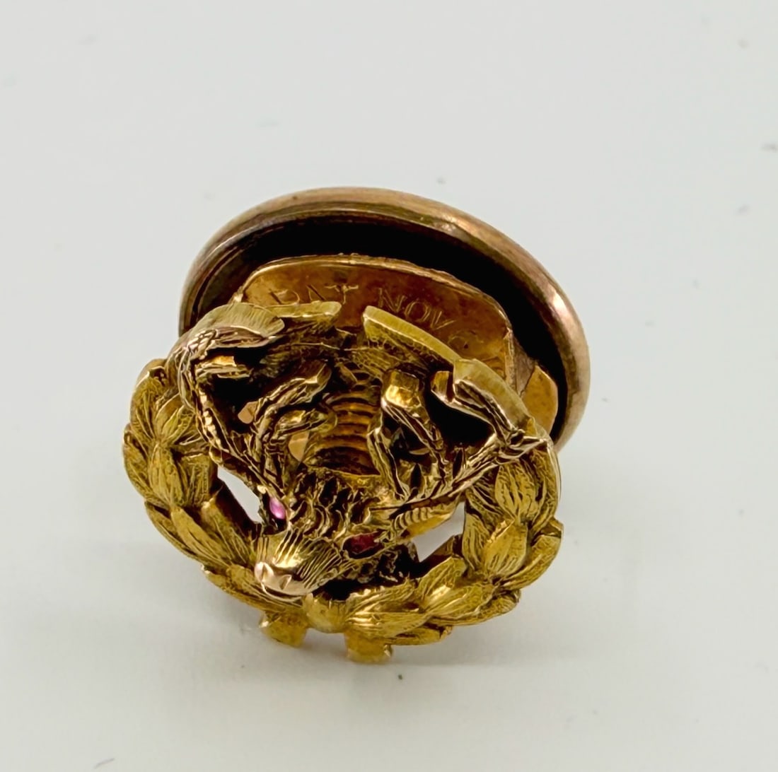 10k Elks Pin: Screw on back. Total Weight 2.8g