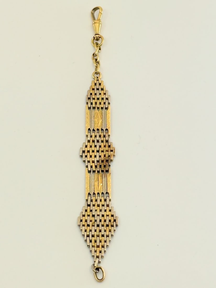 14k Art Deco Watch Fob: 5-1/4" long. Total Weight 16.2g
