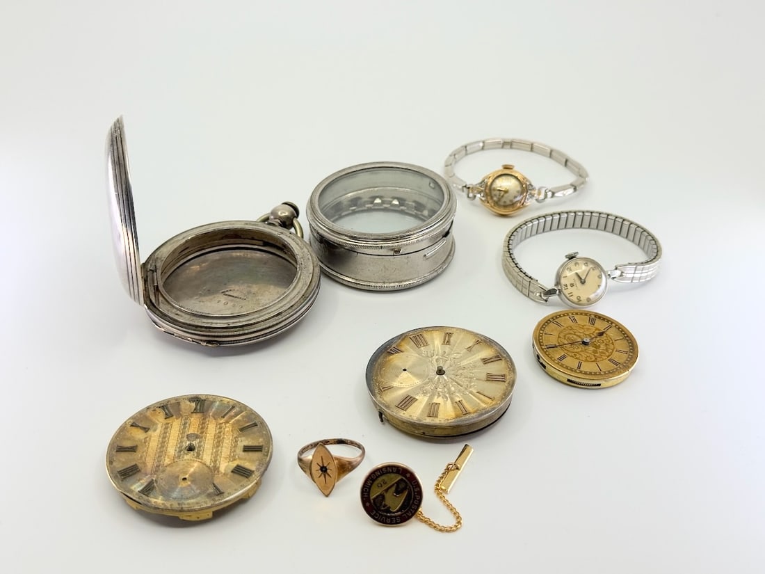 Group of Pocket, Wristwatch parts and Jewelry (1 of 2)