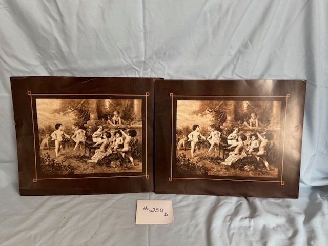 Two Polyphon Lid Lithograph Sheets