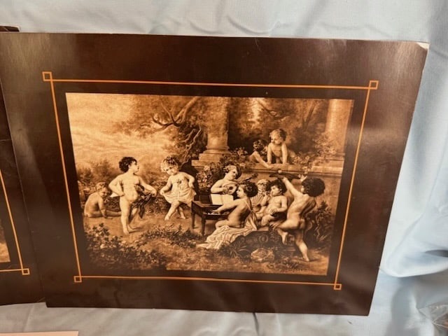 Two Polyphon Lid Lithograph Sheets - 2