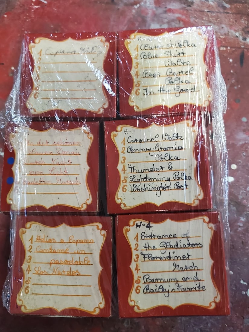 Group of 6 Raffin Street Organ Rolls: One Lot.