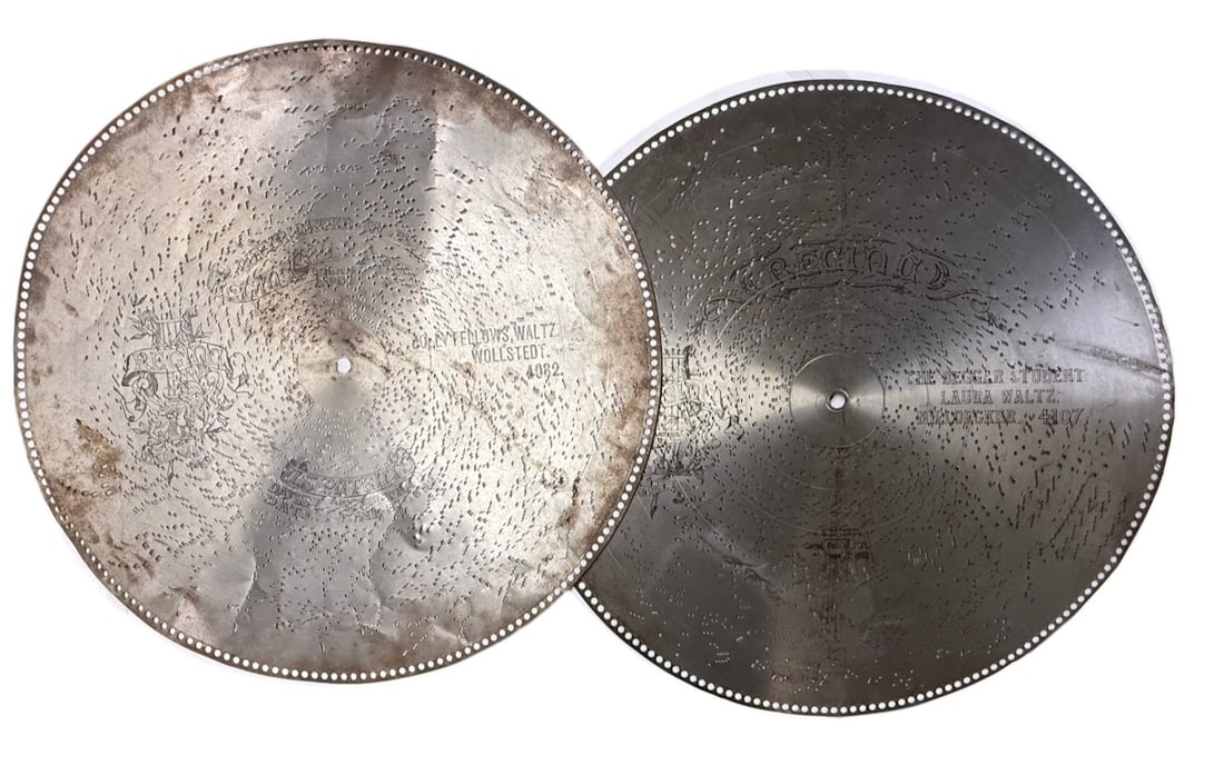 2 27" Regina Music Discs: One Lot