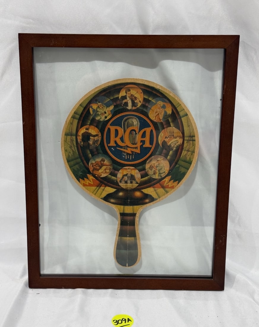 RCA Advertising Framed Dealer Fan (1 of 3)