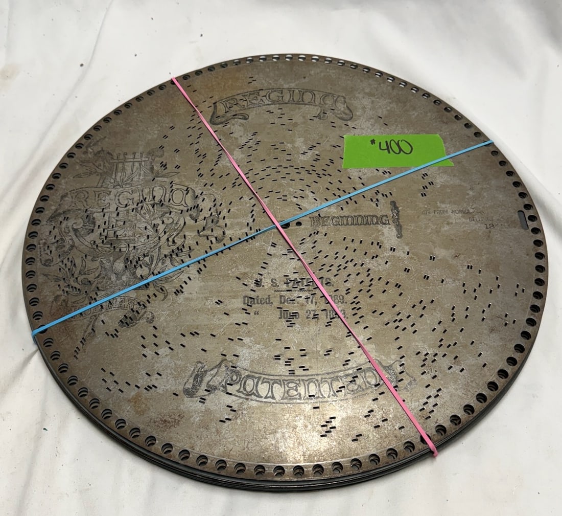 10 Regina 15-1/2" Music Discs: One Lot.