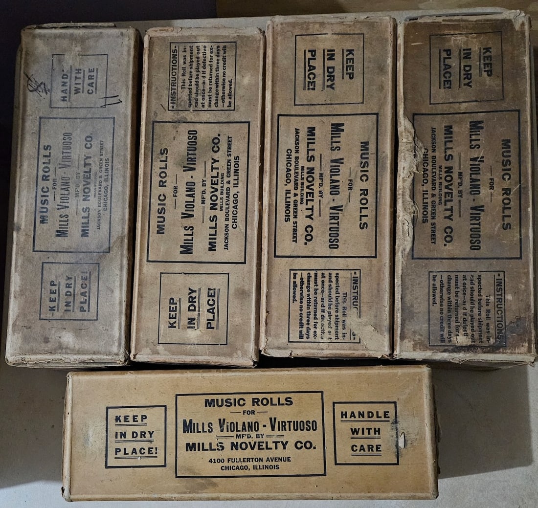 5 Mills Violano Music Rolls (1 of 2)