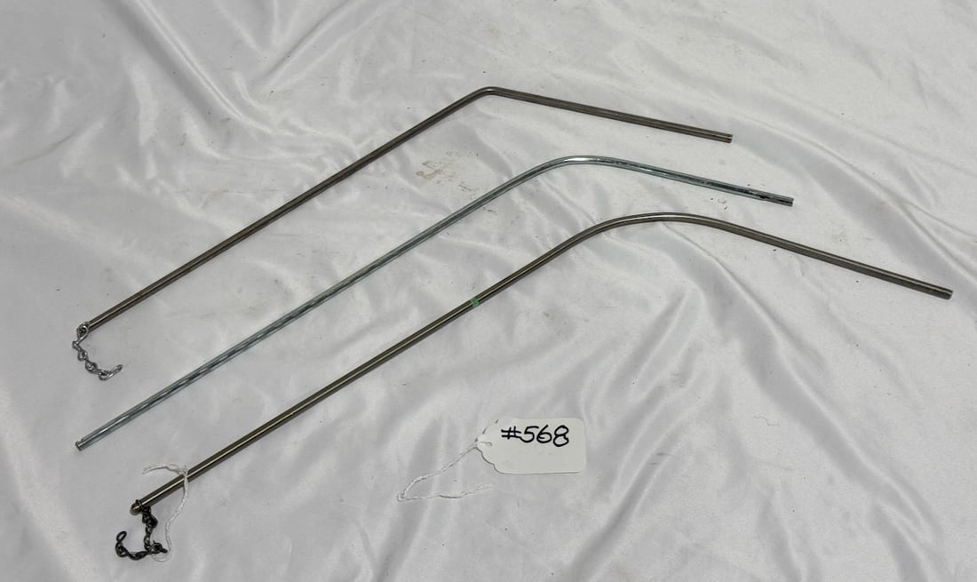 (3) Edison Gem 1 pc. Phonograph cranes: One Lot.