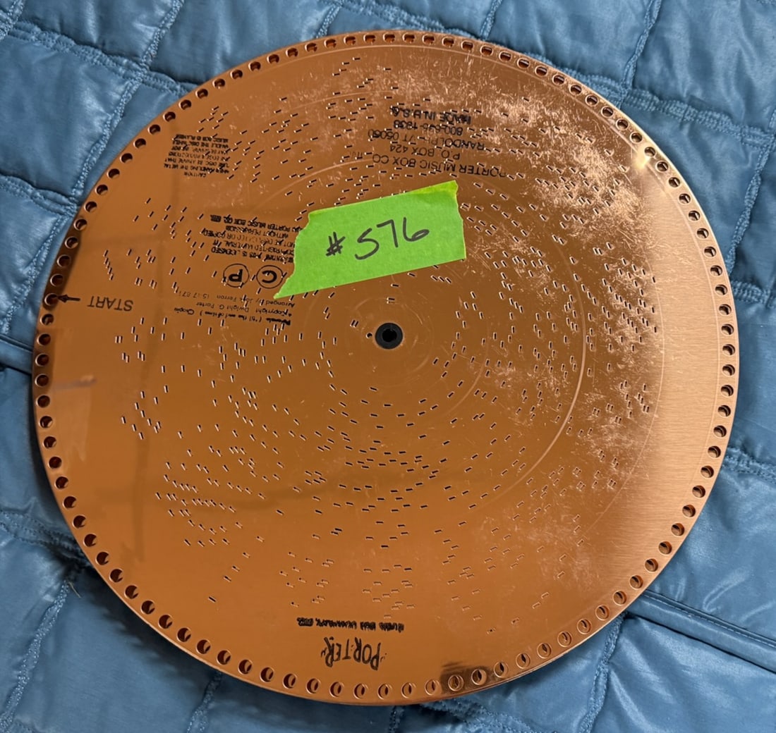 10 15-1/2" Porter Music Discs: One lot