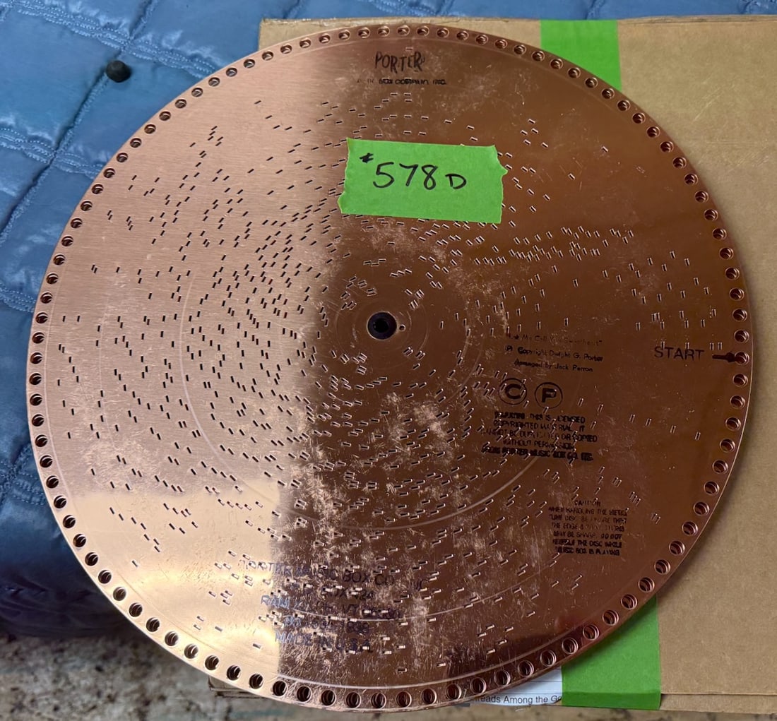 8 15-1/2" Porter Music Discs: One lot