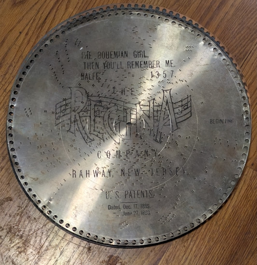 10 15-1/2" Regina Music Discs: One Lot.