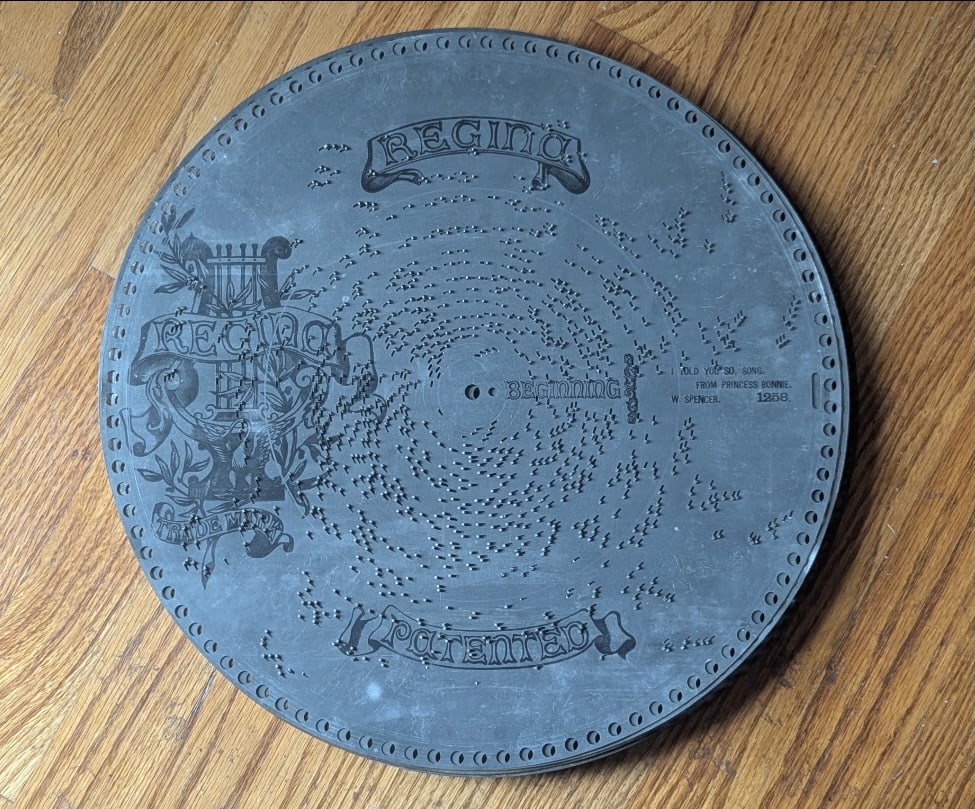 10 15-1/2" Regina Music Discs: One Lot.