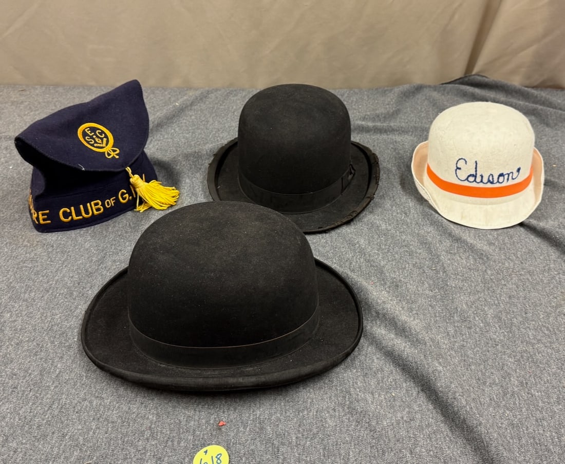 Derby and Edison Hats: Includes an Edison Square Club of GNY