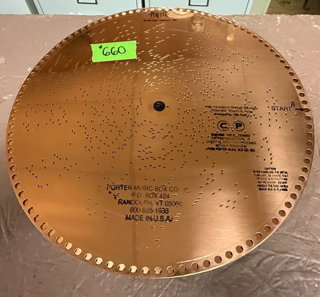 10 15-1/2" Porter Music Disc: One Lot.