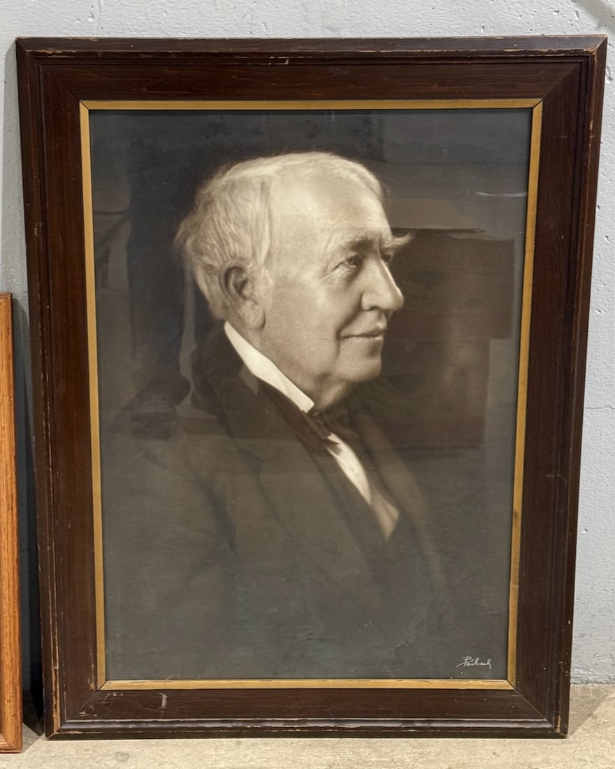 Thomas Edison Framed Print: Signed Bachrach