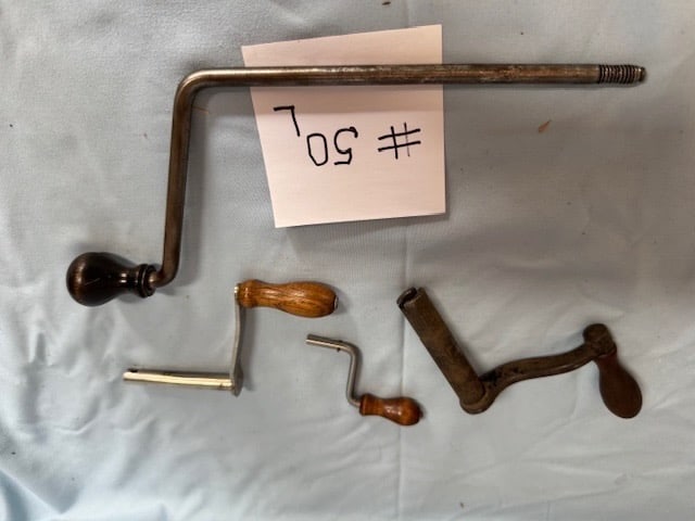 Phonograph Cranks: 4 Total Including a “notched” Victor Crank and 1 Child’s Phonograph Crank.
