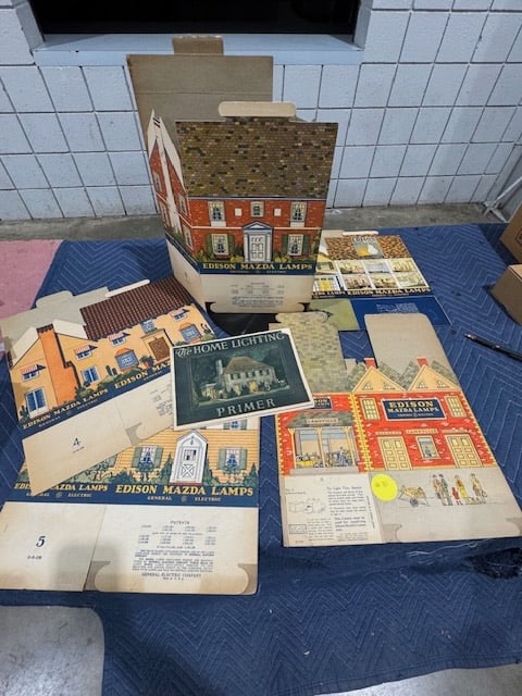 5 Edison Store Displays: Folding, House Shaped Examples Along w/Home Lighting Primer