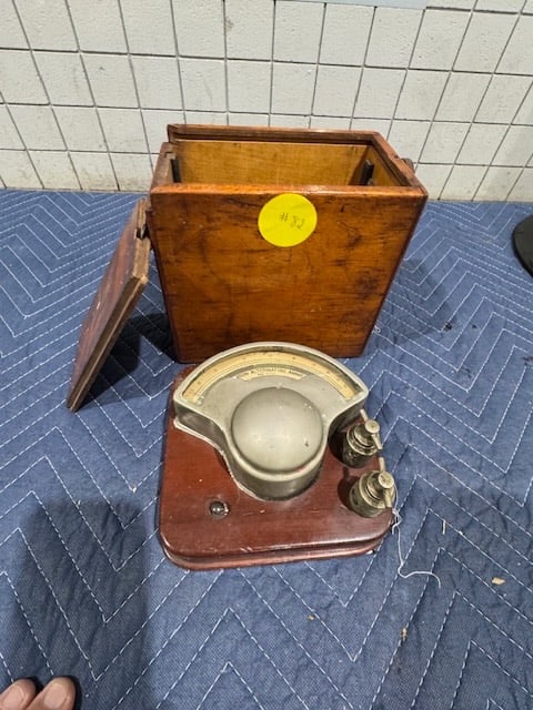 Tomson Alternating Ammeter: In Wooden Carrying Case; Patented 1895