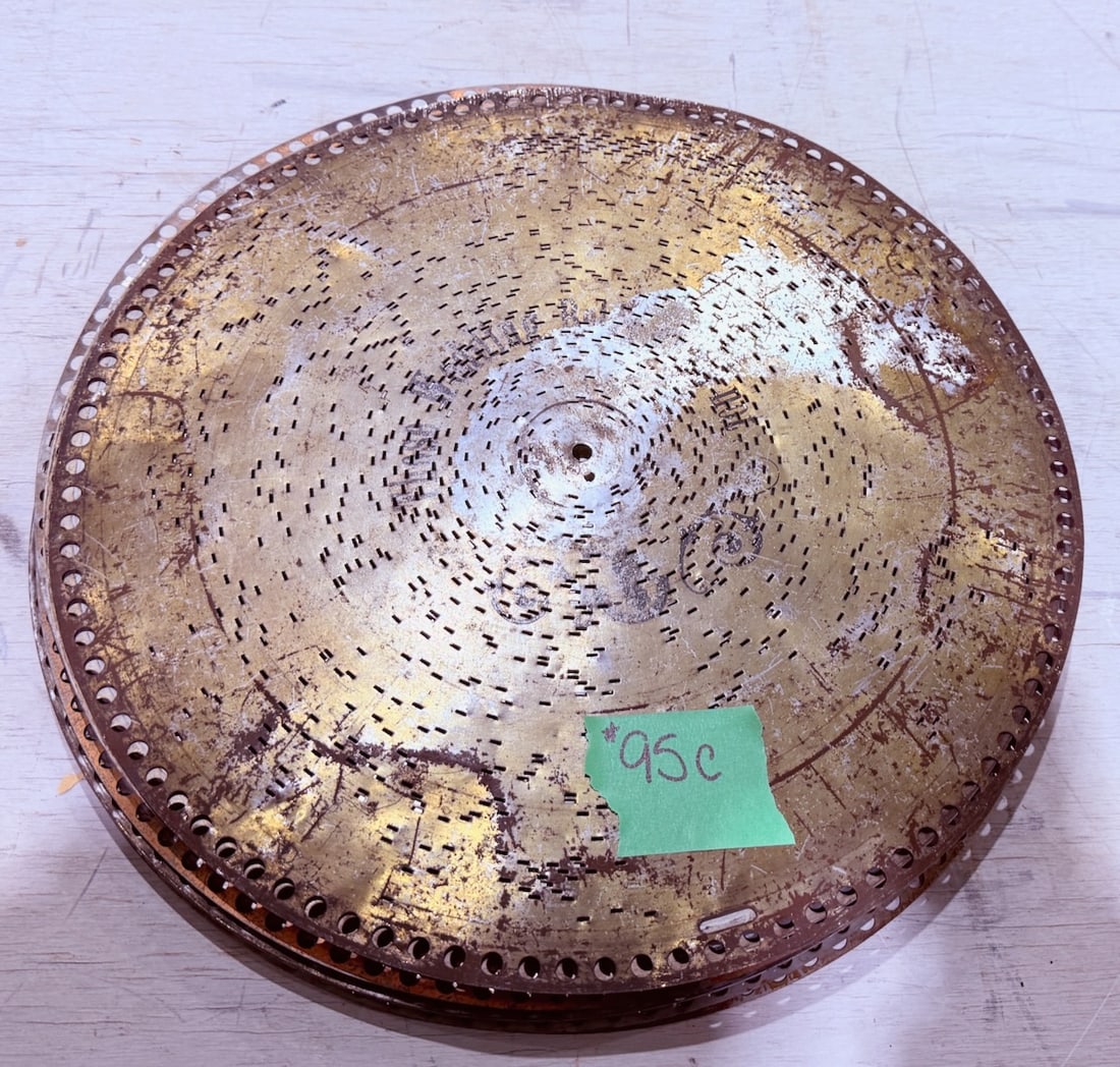 11 15-1/2" Regina Music Discs: One Lot.