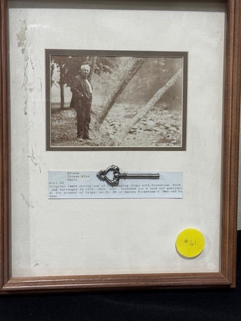 Edison Dolphin Key w/Edison Photo: Framed