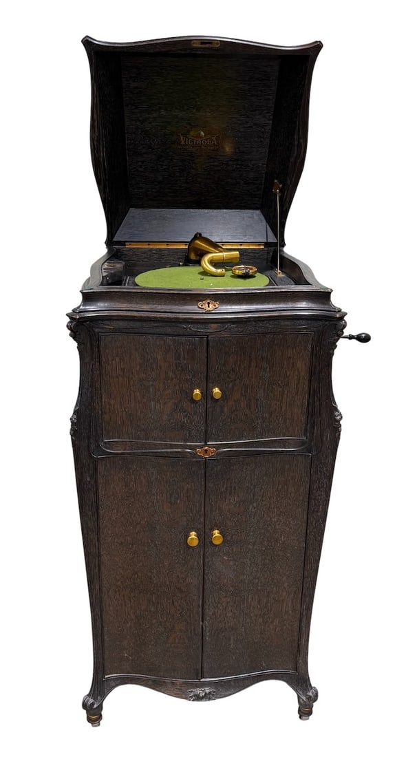 Victor Victrola XVII Rare Driftwood Finish Floor Model Phonograph (1 of 7)