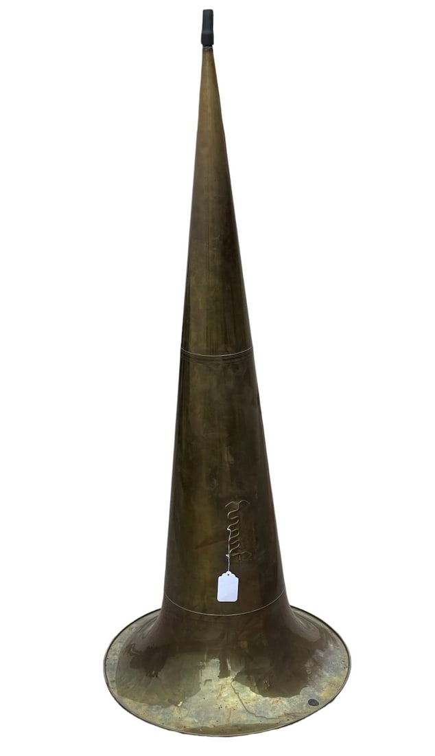 Large All Brass Phonograph Horn (1 of 2)