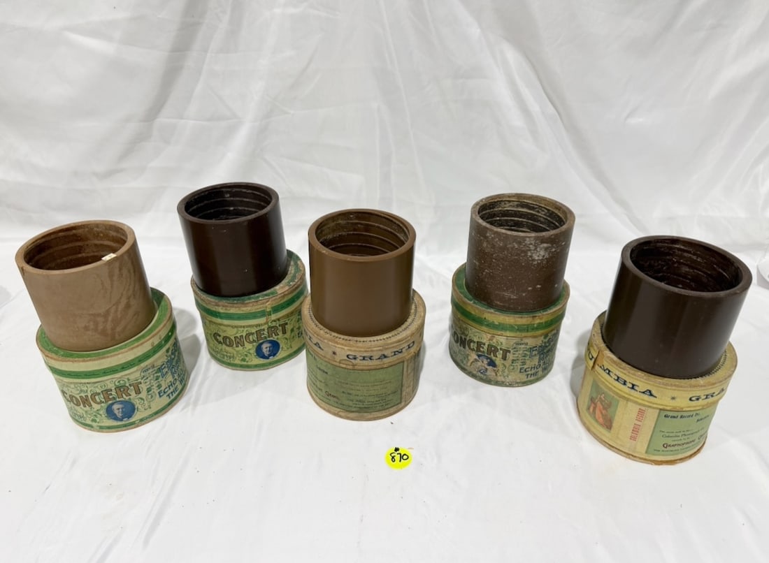 5 5" Brown Wax Cylinder Records (1 of 1)