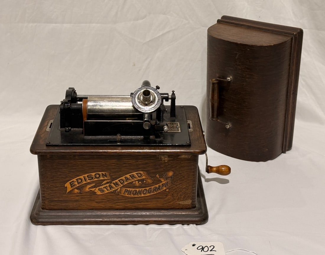 Edison Standard Cylinder Phonograph: C reproducer, crank. SN-S323956