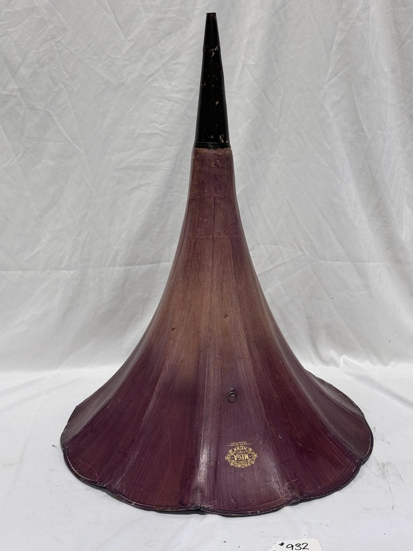 Mega Paper mâché horn: Some repairs, 31" x 22" Dia