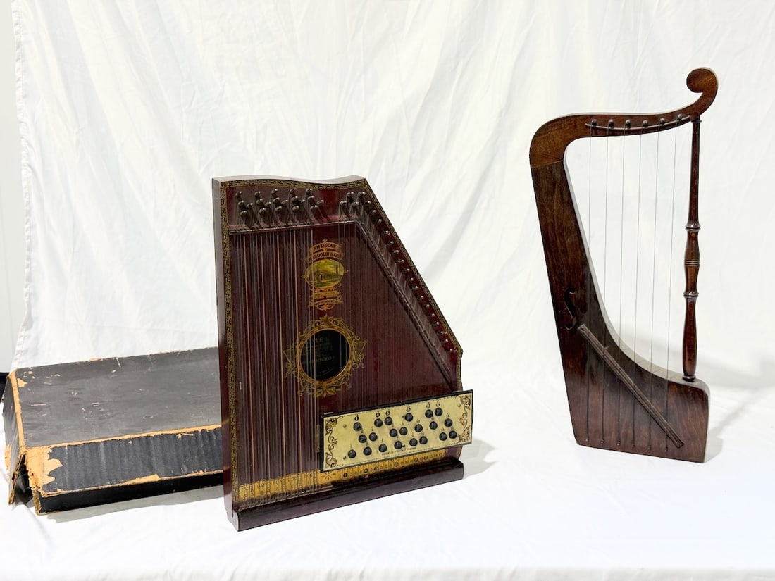 Auto harp & American Mandolin Harp: Auto harp include music box, Mandolin is the Jamestown Model