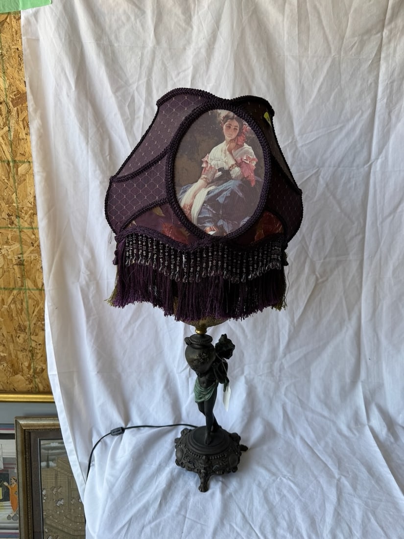 Figural Base Banquet Lamp (1 of 3)