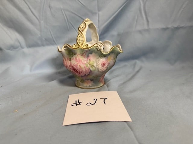 A Royal Bayreuth Rose Tapestry Basket (1 of 1)