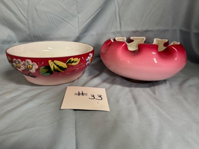 2 Victorian Peachblow Bowls (1 of 3)