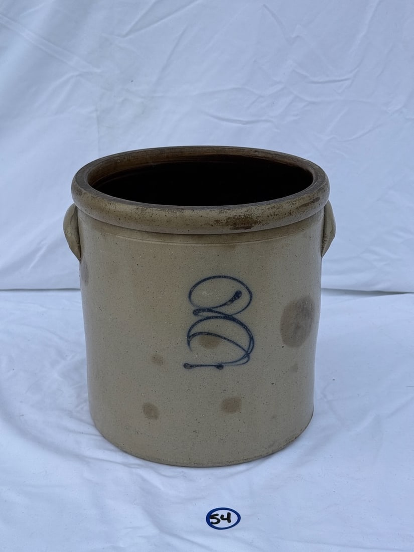Blue-marked Crock: 10" x 10" very good