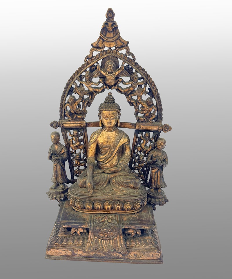 Bronze Asian Statue (1 of 3)