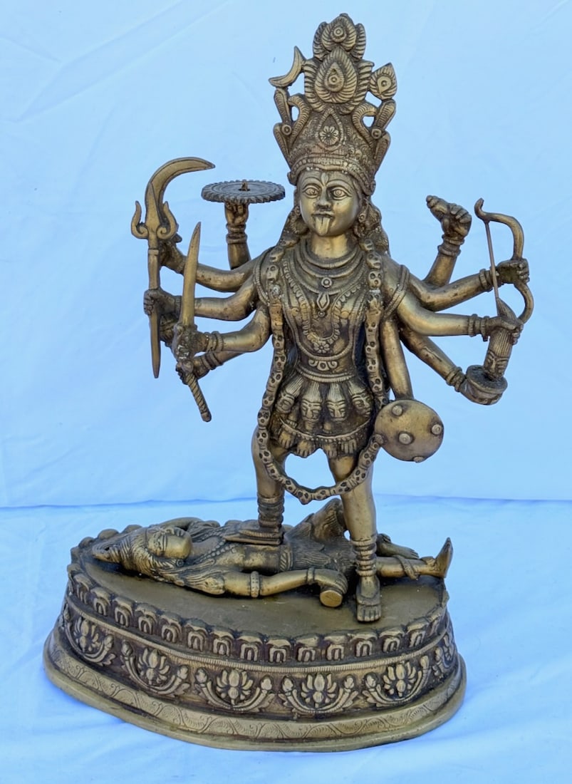 Brass Statue of Hindu Goddess Kali (1 of 1)