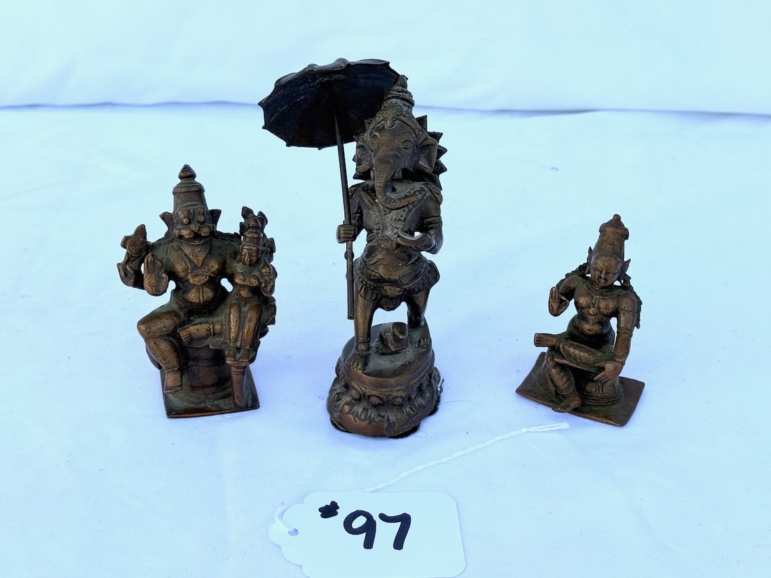 3 Bronze Statues - 2