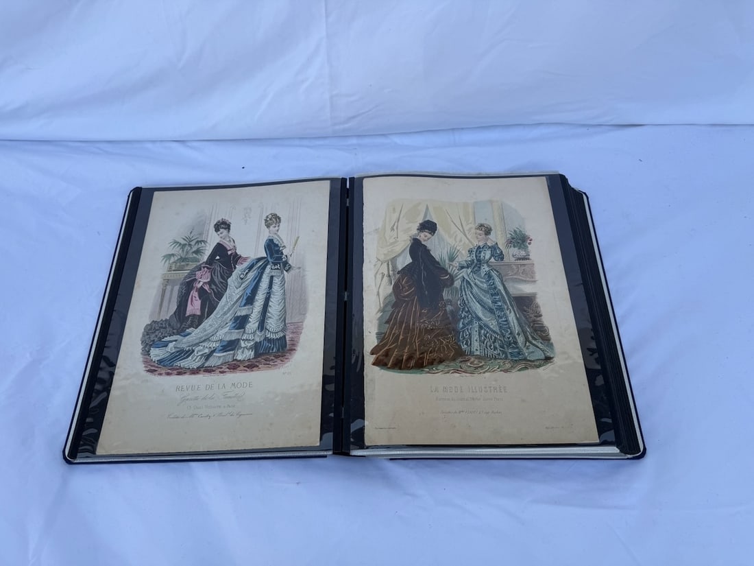 Album of 100 French Fashion Plates: 1878, 1887, etc. 14-1/2" x 10-1/2"