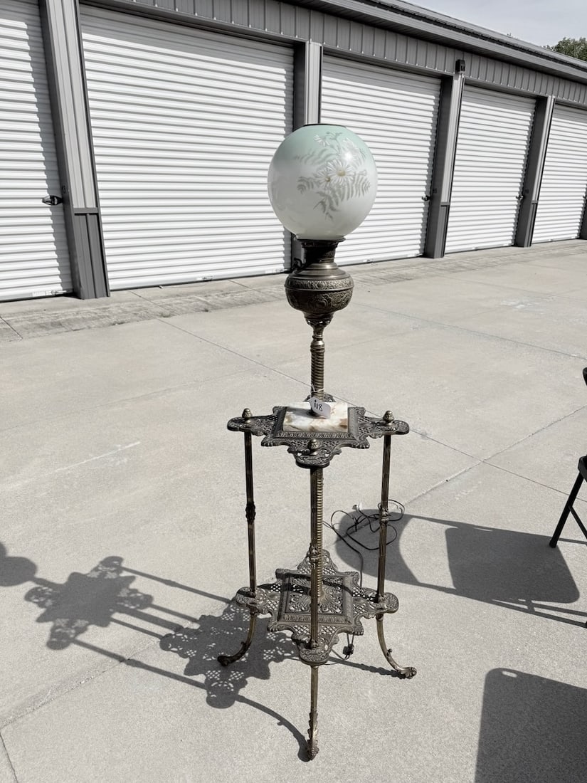 Antique Brass Organ Lamp (1 of 4)