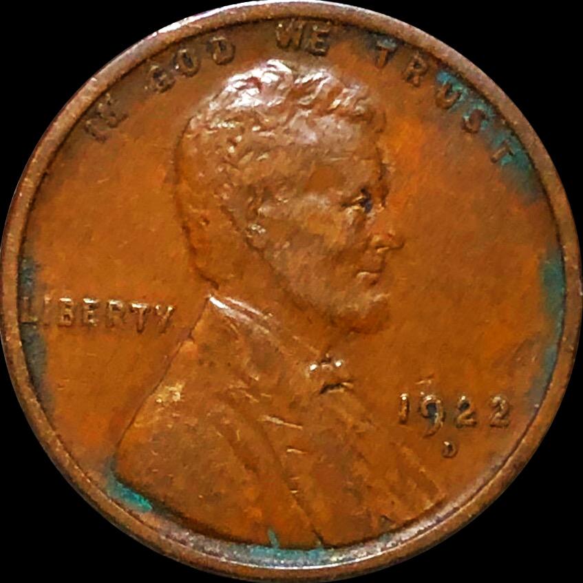 1922-D Lincoln Wheat Penny ABOUT UNCIRCULATED: 1922-D Lincoln Wheat Penny ABOUT UNCIRCULATED